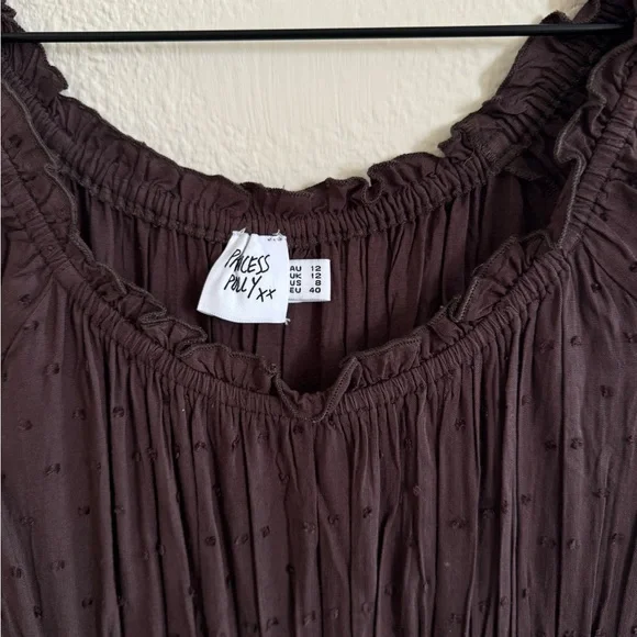 Princess Polly Chocolate Textured Romper - Picture 2 of 4